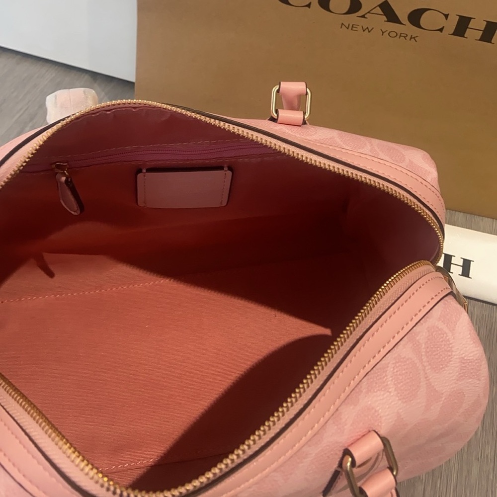 🍃Coach Medium Rowan Satchel - Powder Pink Charms 10" - Picture 6 of 9